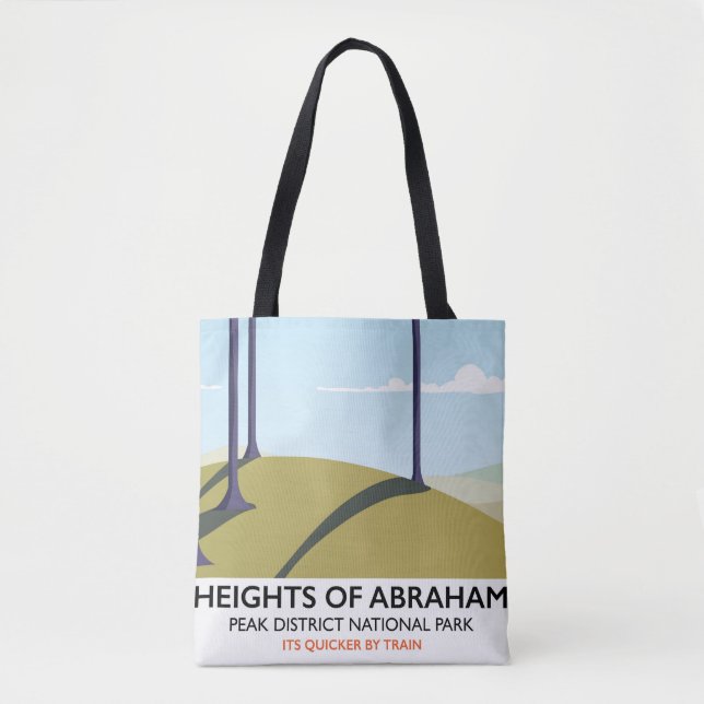 Heights of Abraham Peak District Rail poster Tote Bag (Front)