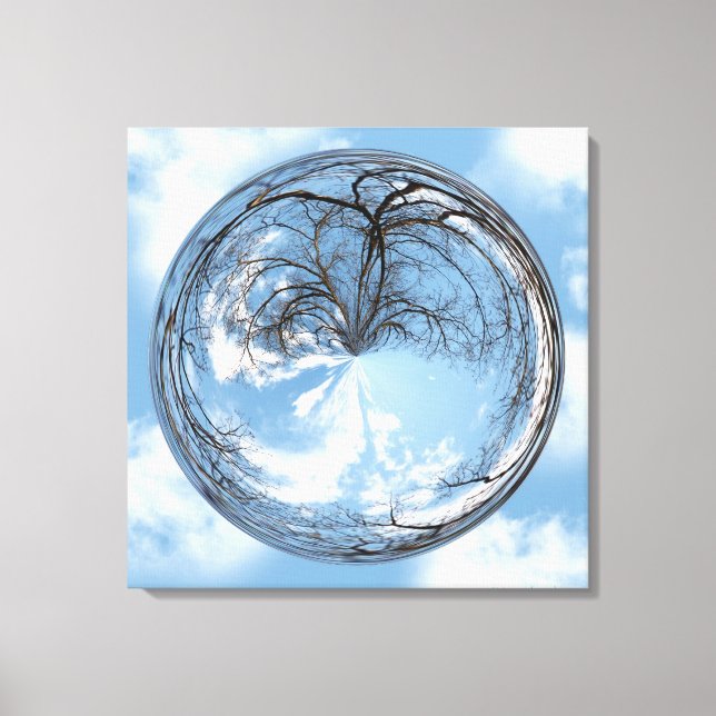 Heights of Heaven tree and sky in bubble Canvas Print (Front)