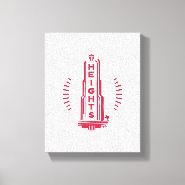Heights Theatre Marquee Canvas Print (Front)