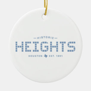 Heights Tile, Blue Tile, Houston Heights Ceramic Tree Decoration