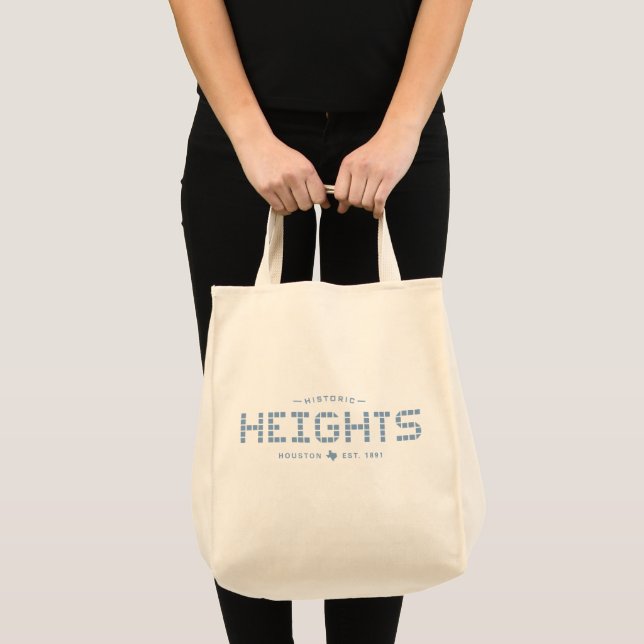 Heights Tile, Blue Tile, Houston Heights Tote Bag (Front (Product))