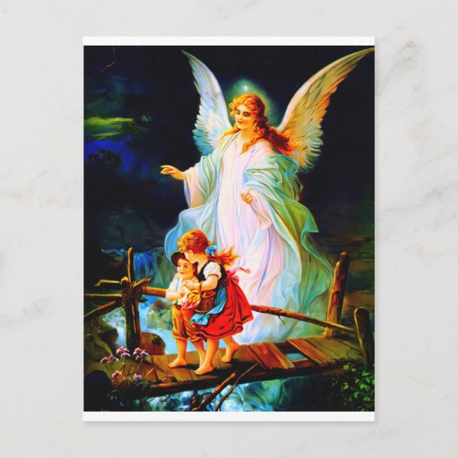 Heiliger Schutzengel  Guardian Angel and Children Postcard (Front)