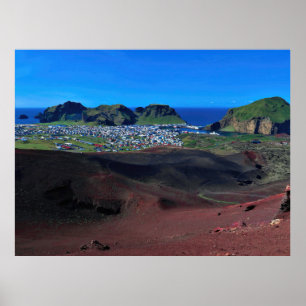 Heimaey from Eldfell Poster