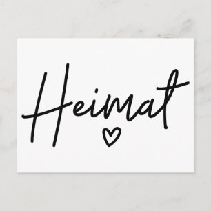 Heimat, German Word, Home, Homeland Holiday Postcard