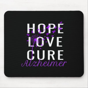 Heimer Awareness Hope Love Cure Women Men Mouse Mat