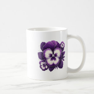 Heimer Purple Floral Pansy Dementia Heimers Awaren Coffee Mug