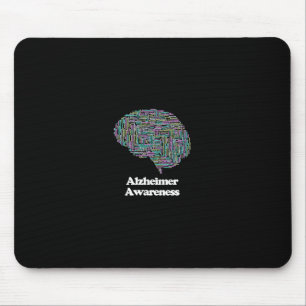 Heimerheimer Awareness Brain Dementia Word Cloud Mouse Mat