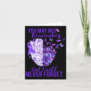 Heimerheimer Awareness Brain Purple Ribbon You May Card