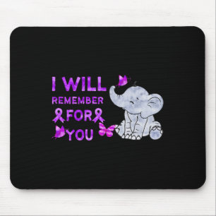 Heimerheimer Awareness Cute Elephant I Will Rememb Mouse Mat