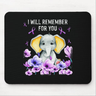 Heimerheimer Awareness Cute Elephant I Will Rememb Mouse Mat