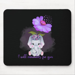 Heimerheimer Awareness Cute Elephant I'll Remember Mouse Mat