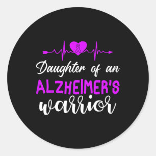 Heimerheimer Awareness Daughter Support Warrior Classic Round Sticker