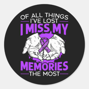 Heimerheimer Awareness Dementia Support Classic Round Sticker