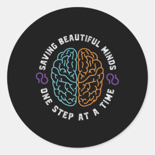 Heimerheimer Awareness Designs Support Month Purpl Classic Round Sticker