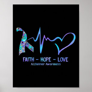 Heimerheimer Awareness Faith - Hope - Love  Poster