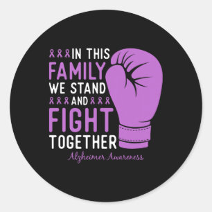 Heimerheimer Awareness Family Fight Support Boxing Classic Round Sticker