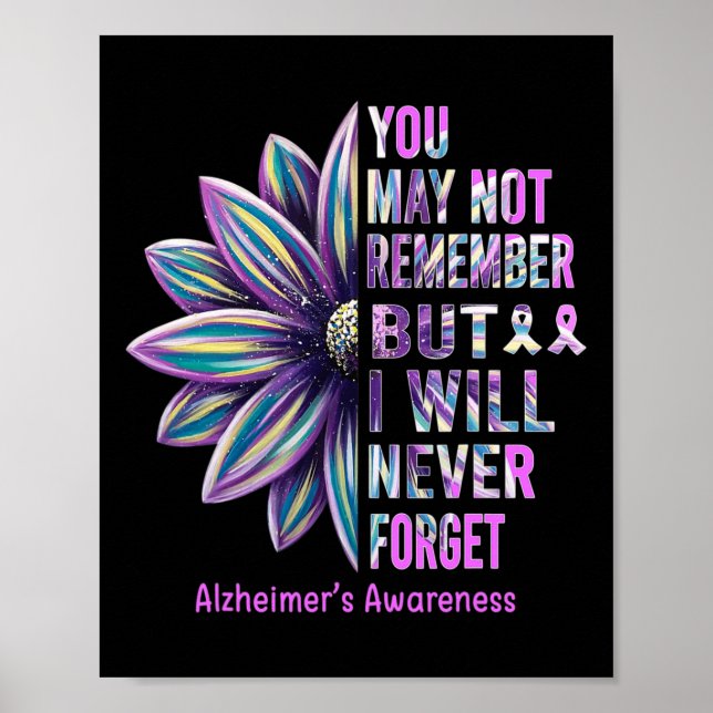 Heimerheimer Awareness Flower Remember Never Forge Poster (Front)