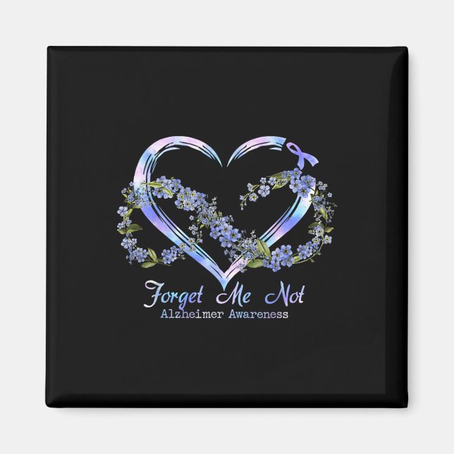 Heimerheimer Awareness Forget Me Not Infinity Hear Magnet (Front)