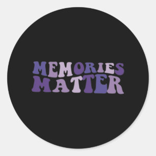 Heimerheimer Awareness Groovy Memories Problem Pur Classic Round Sticker