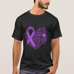 Heimerheimer Awareness Heart Purple Ribbon T-Shirt