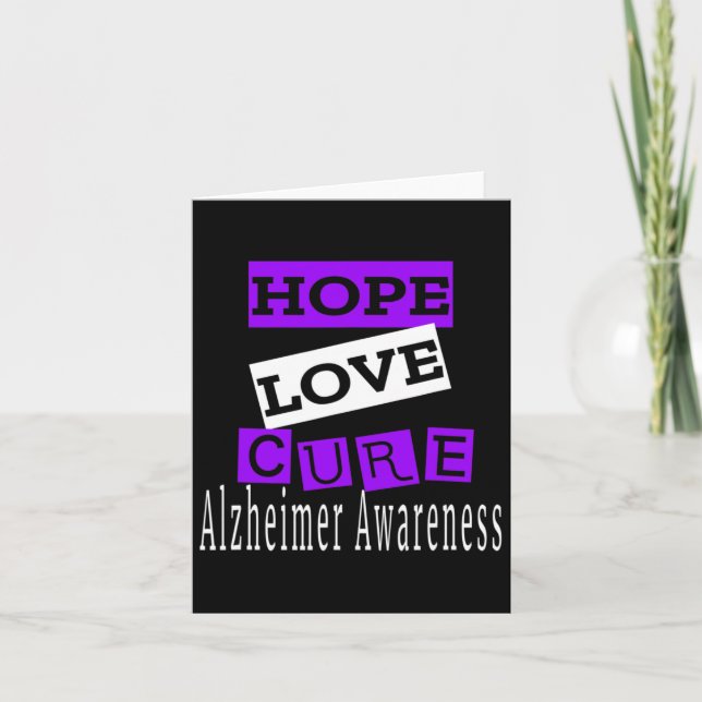Heimerheimer Awareness Hope Love Cure  Card (Front)