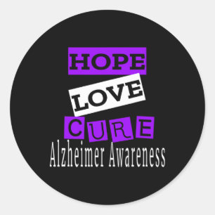 Heimerheimer Awareness Hope Love Cure Classic Round Sticker
