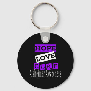 Heimerheimer Awareness Hope Love Cure Key Ring