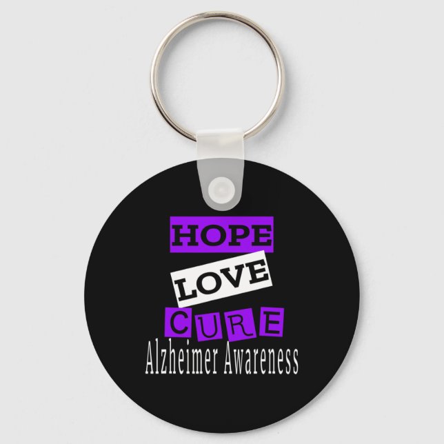 Heimerheimer Awareness Hope Love Cure  Key Ring (Front)