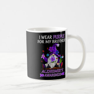 Heimerheimer Awareness I Wear Purple For My Brothe Coffee Mug