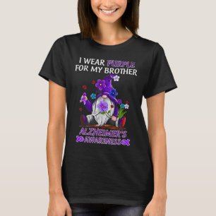 Heimerheimer Awareness I Wear Purple For My Brothe T-Shirt