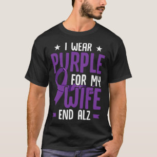 Heimerheimer Awareness I Wear Purple For My Wife E T-Shirt