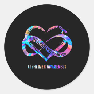 Heimerheimer Awareness I Will Remember For You Classic Round Sticker