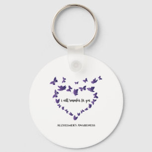 Heimerheimer Awareness I Will Remember For You Cut Key Ring