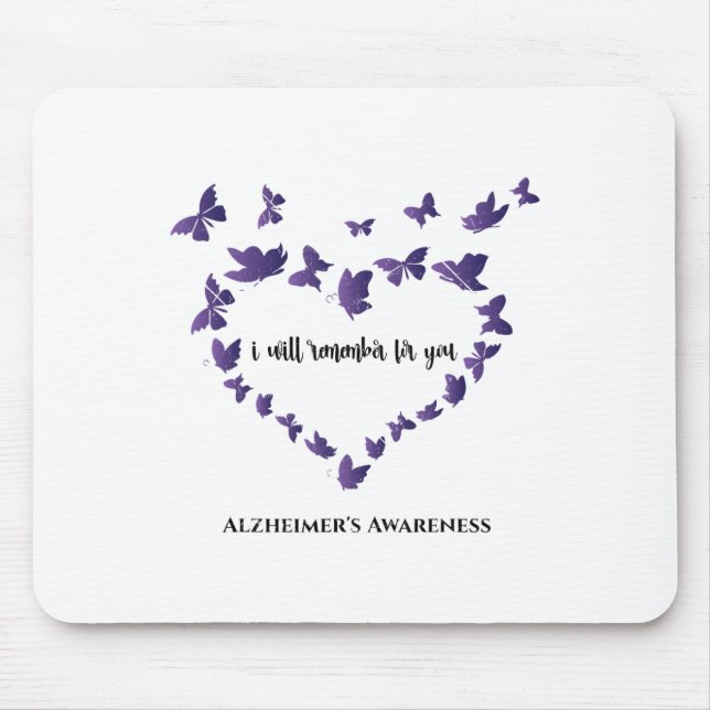 Heimerheimer Awareness I Will Remember For You Cut Mouse Mat (Front)