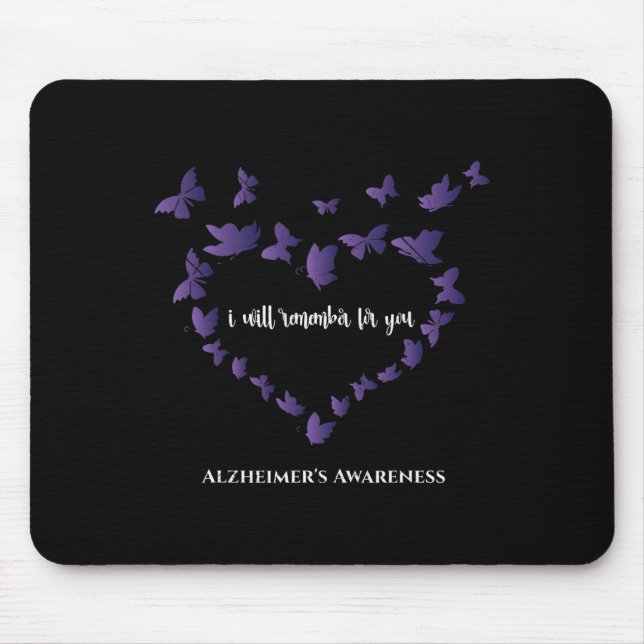Heimerheimer Awareness I Will Remember For You Cut Mouse Mat (Front)