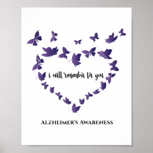 Heimerheimer Awareness I Will Remember For You Cut Poster