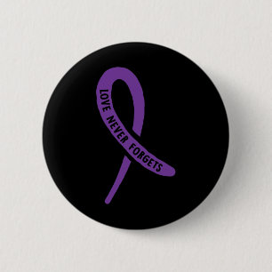 Heimerheimer' Awareness Love Never Forgets Purple 6 Cm Round Badge
