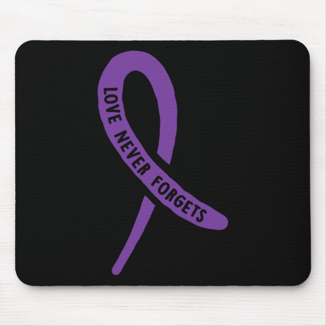 Heimerheimer' Awareness Love Never Forgets Purple  Mouse Mat (Front)