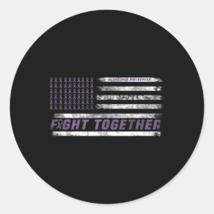 Heimerheimer Awareness Month I Endheimer Purple Ri Classic Round Sticker