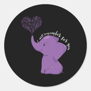 Heimerheimer Awareness Month I Endheimer Purple Ri Classic Round Sticker