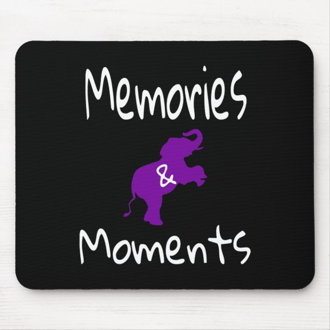 Heimerheimer Awareness Purple Elephant Support Mem Mouse Mat (Front)