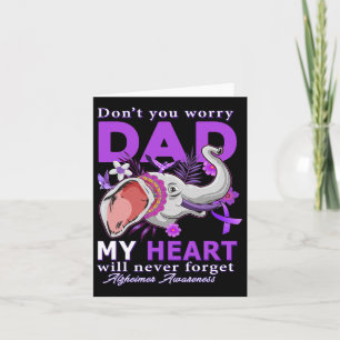 Heimerheimer Awareness Purple Ribbon My Heart Will Card