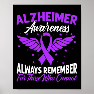 Heimerheimer Awareness Purple Ribbon Poster
