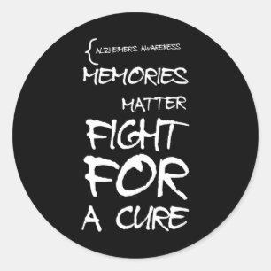 Heimerheimer Awareness Purple Ribbon Support Month Classic Round Sticker