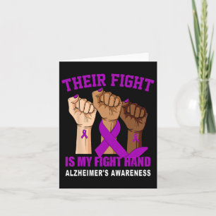 Heimerheimer Awareness Purple Ribbon Support Women Card