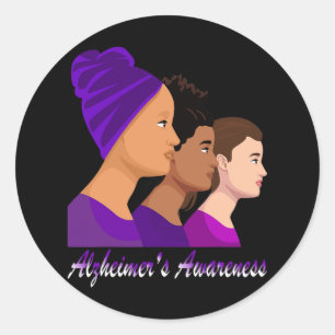 Heimerheimer Awareness Purple Women The End Of Hei Classic Round Sticker