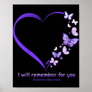 Heimerheimer Awareness Remember Forever Tees Poster