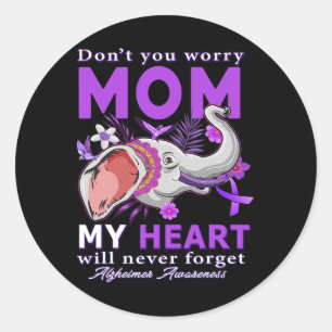 Heimerheimer Awareness Ribbon My Heart Will Never Classic Round Sticker