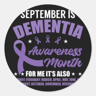 Heimerheimer Awareness September Dementia Awarenes Classic Round Sticker