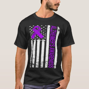 Heimerheimer Awareness Shirt - Usa Flag Purple Rib